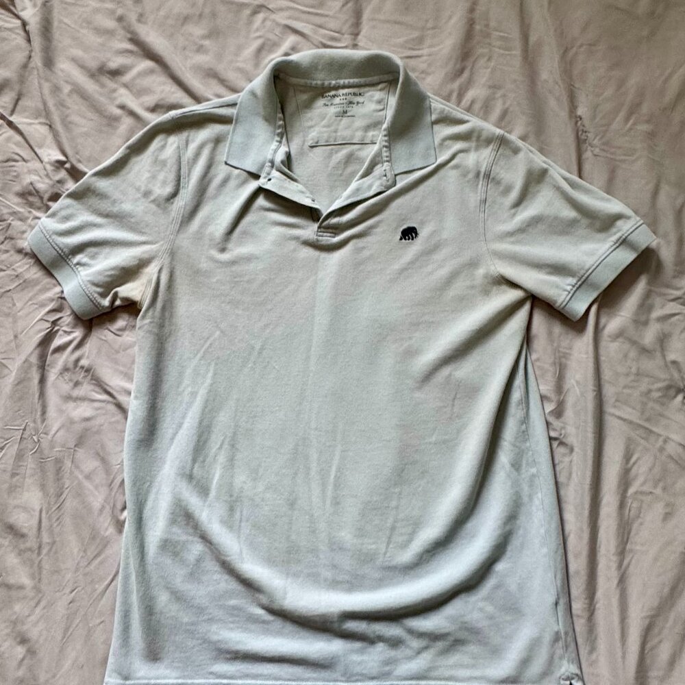 Banana Republic Cotton Polo Tee, Size Medium